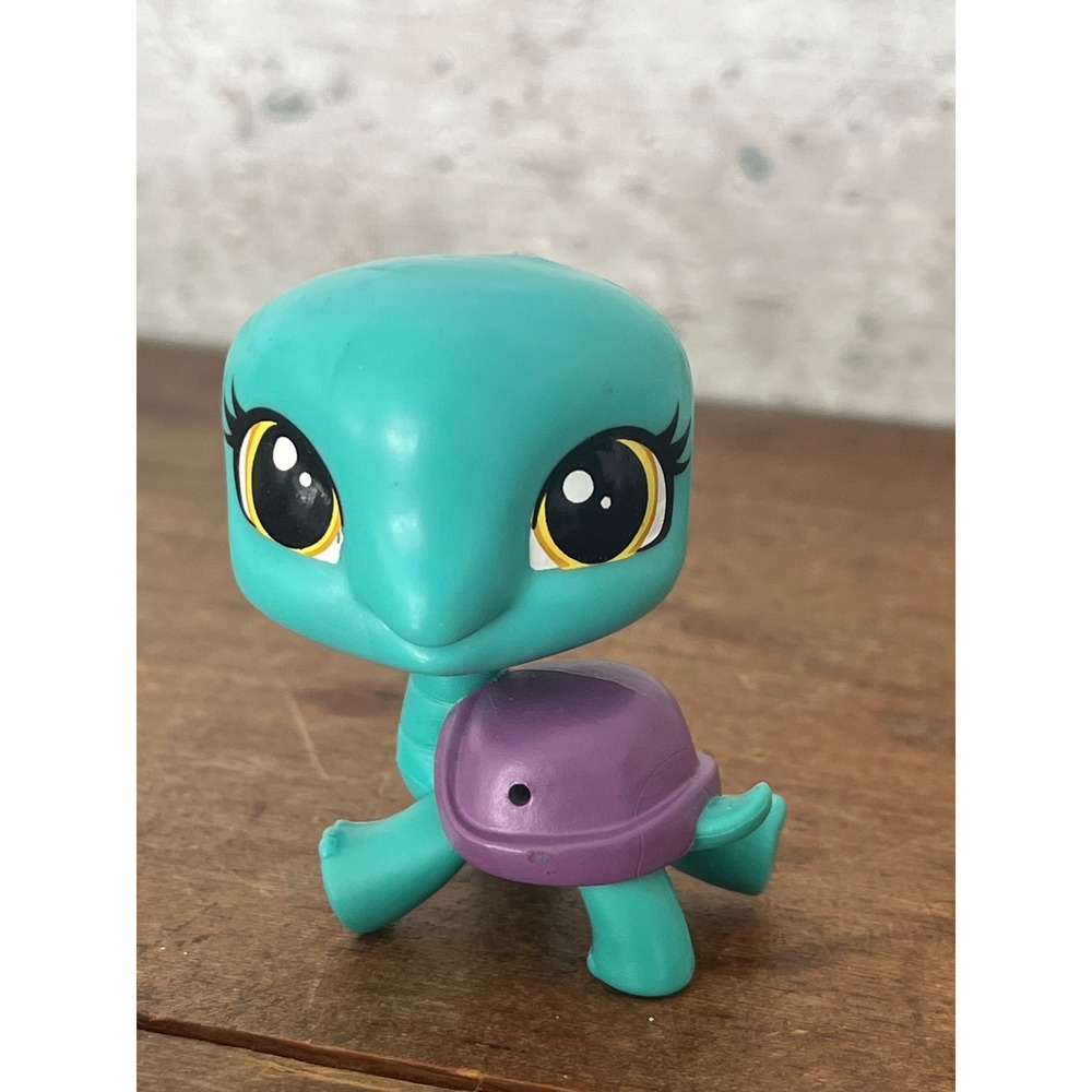 Littlest Pet‎ Shop LPS Turtle Toodles Tortuga #73 Purple & Green